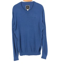 G-STAR Men's Berlow R Knit Crew Neck Blue Sweater Size XL