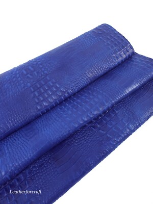 Galaxy Blue Crocodile Alligator Leather Embossed Texture Amazing Relief 2018 v2