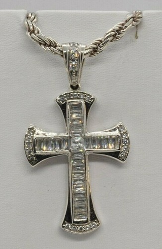 Cross Necklace 4.5mm Rope Chain | eBay