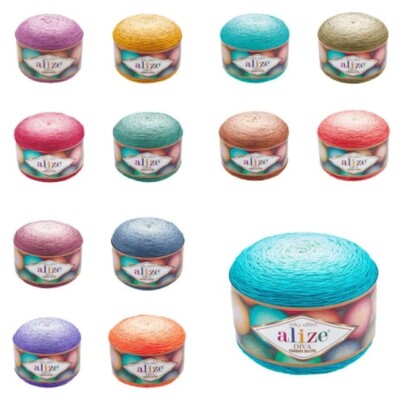Alize Diva Ombre Batik , 250g seidiger Effekt, Farbverlaufsbobbel