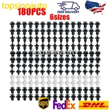 180Pcs Trim Clips Bumper Fender Fastener Push Rivets Fits Honda Civic Accord