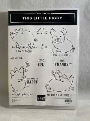 THIS LITTLE PIGGY Stamp Set Stampin Up Thanks Happy Hogs & Kisses 3 ...