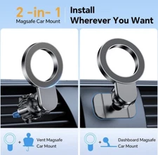 MagSafe Car Mount Magnetic Phone Holder Car Dash Stand 1080° Rotation For iPhone
