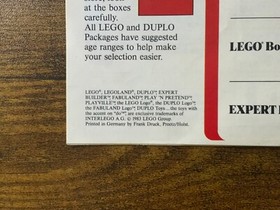 Vintage 1983 Legoland Lego Pamphlet Space Castle Town