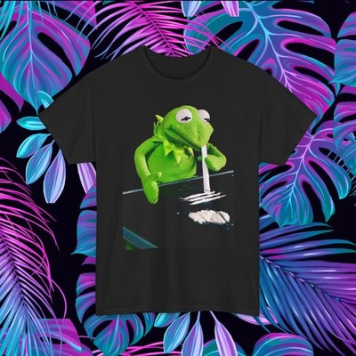 Kermit the Frog smoking lines funny shirt novelty dark humor