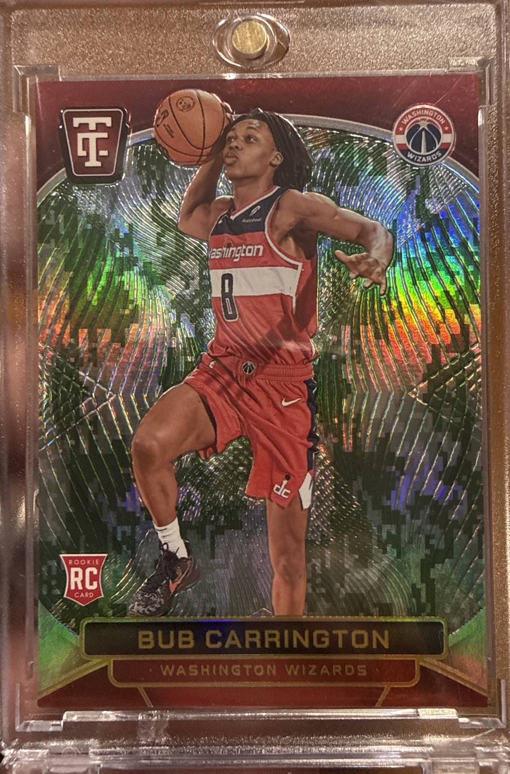 🔥 Bub Carrington RC /25 Camo Platinum Mirror 2024 Totally Certified Wizards 🏀