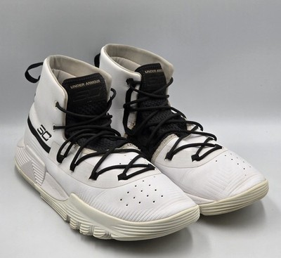 Under Armour Curry SC 3Zero II Mens 12 White Black Basketball Shoes