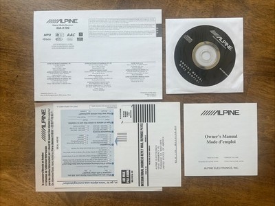 ALPINE iDA-X100 MANUAL AND CD - MINT UNUSED - FREE SAME DAY SHIPPING