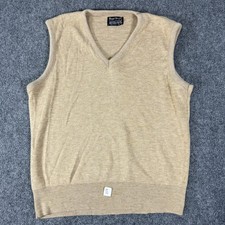 NWT Vintage Royal Knight Sweater Vest XL Tan Orlon Acrylic USA Made Deadstock