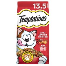 Temptations Adult Dry Cat Food Block Party Bbq Flavor, 13.5 lb Bag 1.25 per pound