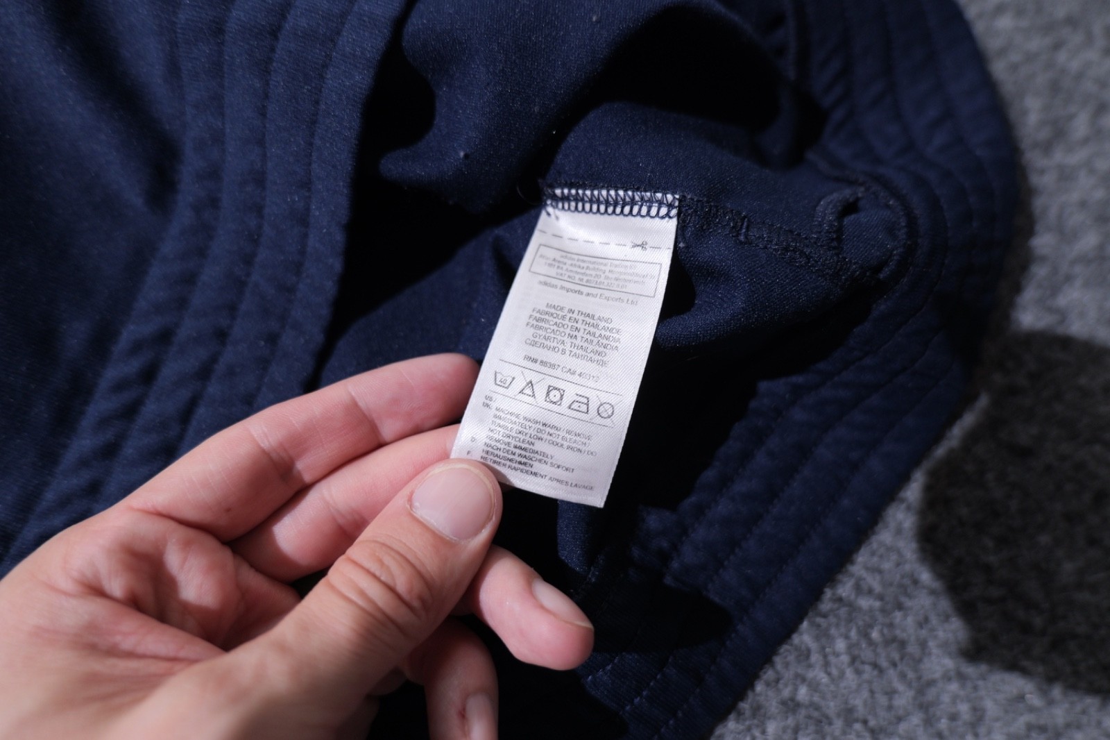 Adidas Jacket Mens Small 3 Stripe hooded Track Full Zip Jersey Blue Breathable thumbnail 5