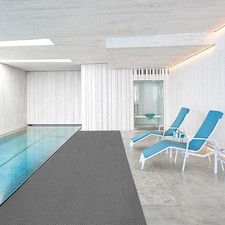 Non-Slip PVC Floor Mat 5mm 90 500 cm Grey Indoor/Outdoor
