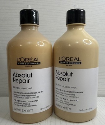 Lot Of 2 L'oreal Serie Expert Absolut Repair Shampoo, 16.9 oz Read*