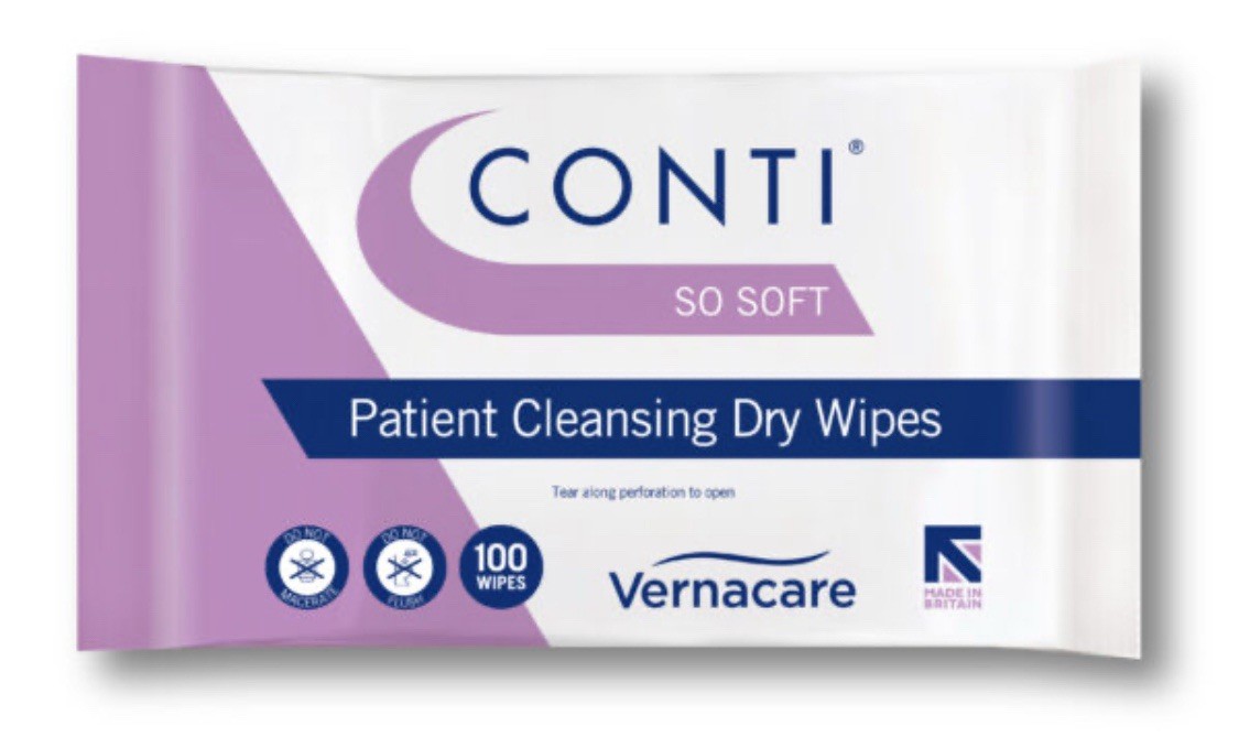 Conti So Soft Large Dry Cleansing Patient Wipes 100 per pack