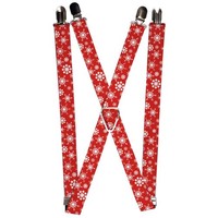 `Suspenders - 1.0`` - Snowflakes Red/White` (Us Import) ACC NEU