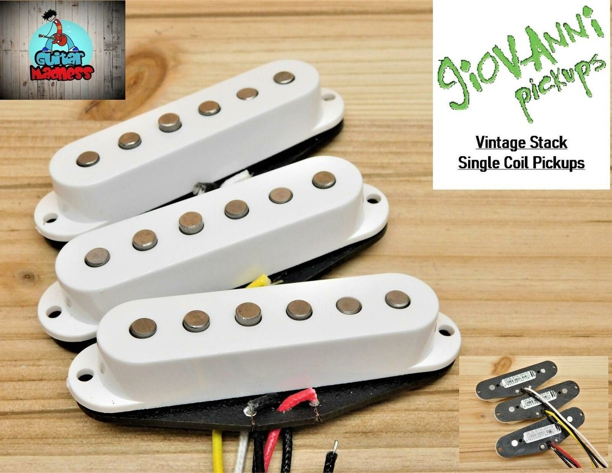 Artec Giovanni Noiseless Strat Single Coil SSS Pickup SET, AlNiCo