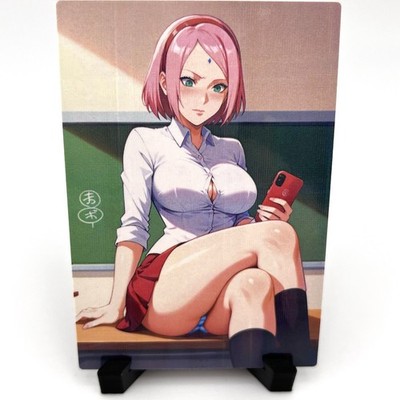 Naruto Sakura Haruno Sexy Anime Waifu Girl Doujin Lewd Goddess Story Art Card