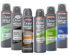 6 Pack Dove Men+Care Antiperspirant Deodorant Variety Assorted Mixed 5 Oz Each