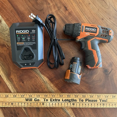 #ad RIDGID TOOLS NO R82005 CORDLESS 12V 3 8quot; DRILL BATTERY CHARGER $89.99