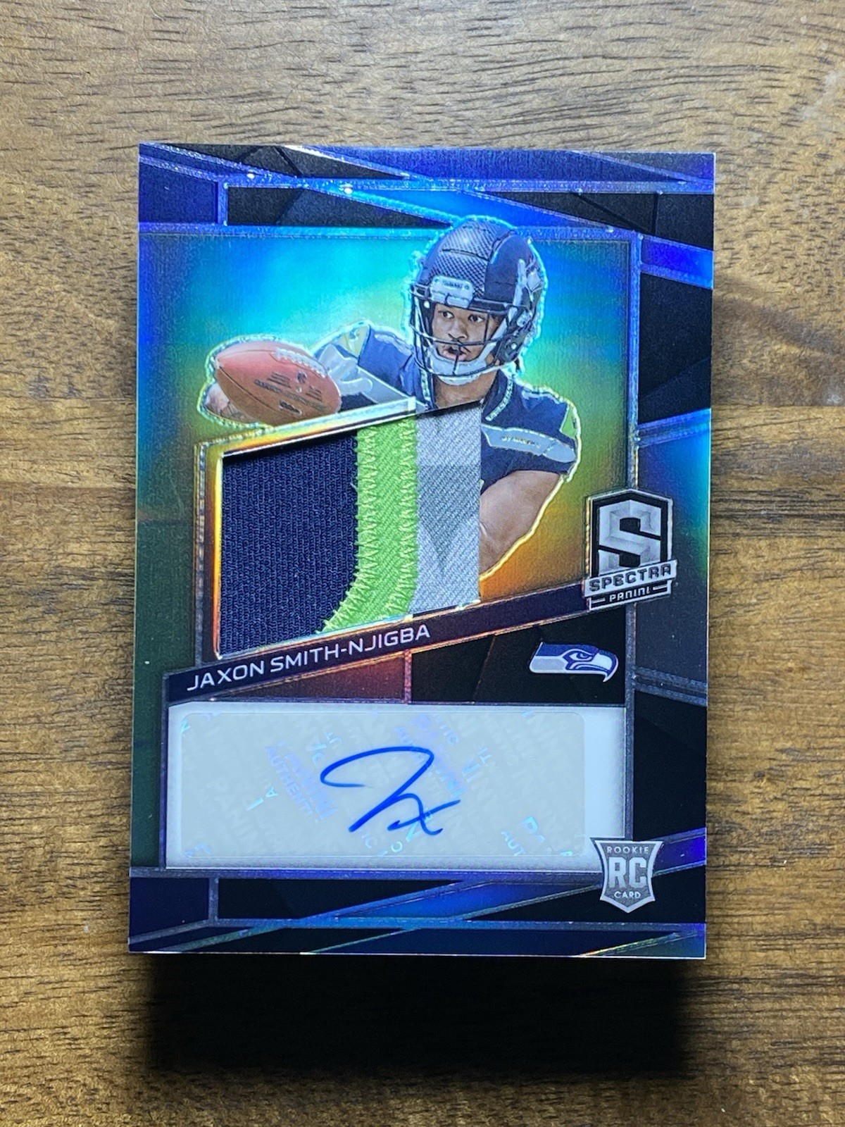 2023 Spectra - Rookie Patch Auto Jaxon Smith-Njigba /99 RPA Autographs #217 RC