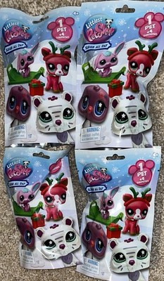 2025 Littlest Pet Shop G7 Sleigh All Day LPS FULL SET of 4 New Sealed Reindeer