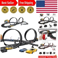 2-Player Electric Slot Car Track Set - Perfect Gift for Young Racers Aged 6-12