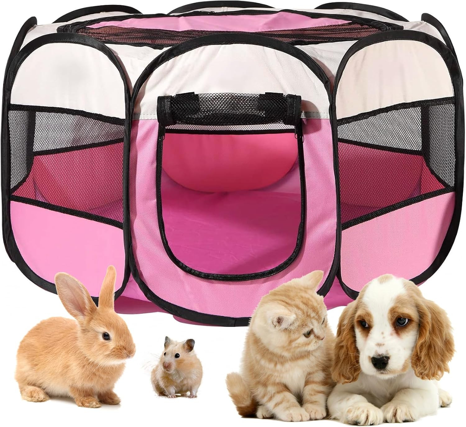 Recinto Economico per Cuccioli Beccuccioli 74x74x43 - Pieghevole e Lavabile