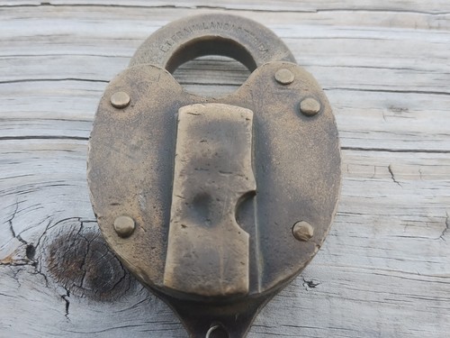 Vintage Antique Brass Fraim Philadelphia & Reading Railroad , No Key - Picture 2 of 6