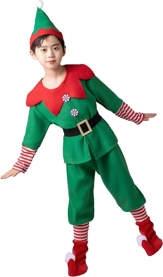 Disfraz de elfo de Navidad para niños pequeños talla 5-6T Foto 4 de 4