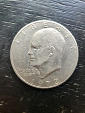 Dollaro Eisenhower 1972 non certificato marchi mancanti