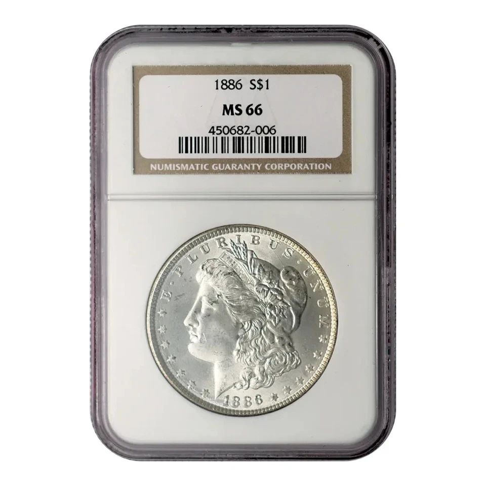 US NO Tariff US 1886 Morgan Dollar Silver Coin NGC MS66 - Image 3 of 3