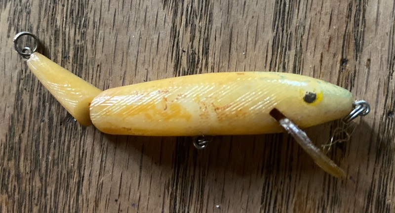 Vintage Rebel Bait Co Baby Pikie Jointed Broken Back Minnow Fishing Lure