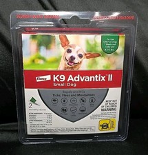 K9 Advantix II Elanco Flea and Tick For SMALL Dogs 4-10 lbs 2 monthly doses