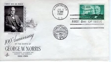 100th ANNIVERSARY OF GEORGE WILLIAM NORRIS' BIRTH - 1861-1961 - DC1438