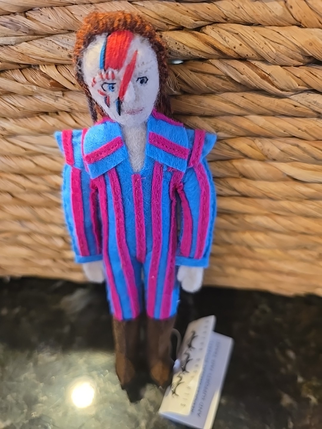 Silk ROAD bazaar David  Bowie Felt Ornament