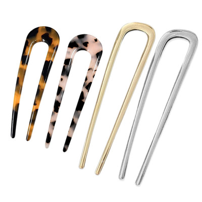 4 Stück French Hair Pins U-förmige Haarnadeln French Twist Pins Zarte Haar-Acces