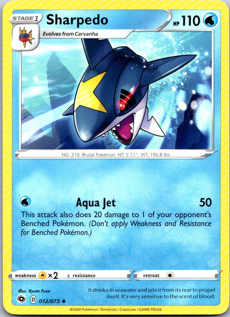 Sharpedo Uncommon Champion's Path 12/73 NM
