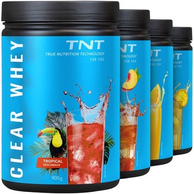 TNT Clear Whey (900g) Protein Shake Isolate lecker wie ein Eistee - laktosefrei