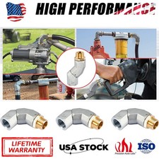 3PCS Car Fuel Swivel 3/4 Inch NPT Fuel Transfer Hose Swivel 360 Rotate Connector