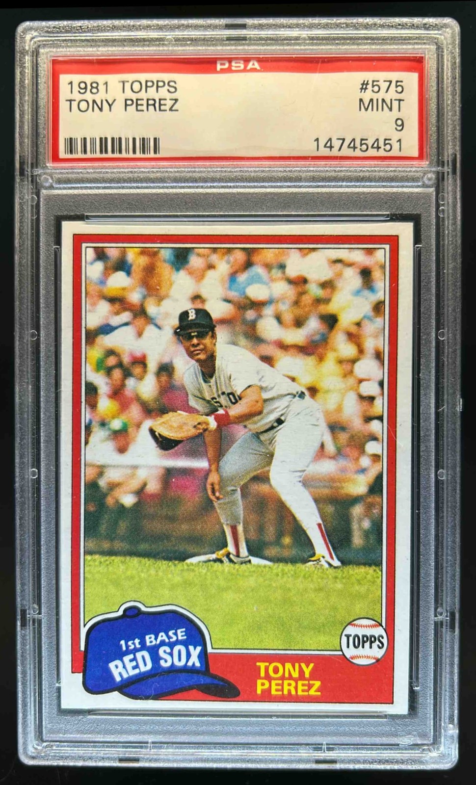 1981 Topps Tony Perez #575 Red Sox PSA 9
