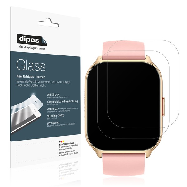 2X Schutzfolie FüR Zoskvee P95 Smartwatch Matt - Anti-Shock 9H Folie Dipos-image