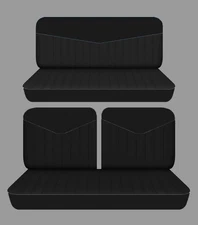 Fits 1949 to 1968 Chevy Bel Air 2door Front 50-50 top and Rear bench seat covers