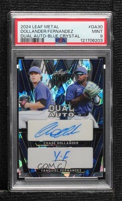 2024 Leaf Metal Blue Crystals 1/12 Chase Dollander Yanquiel Fernandez Auto 8d2