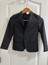 NWT Boys Black Classic 2 Button Blazer Suit Coat Jacket Size 7/8 Elpa Kids