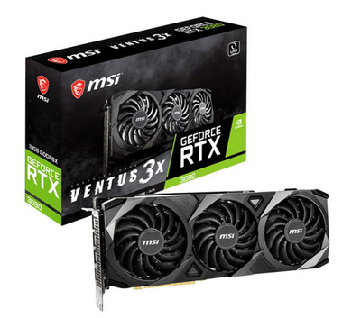 MSI  GeForce RTX 3080 Grafikkarte Ventus 10GB GDDR6 PCIe4 3xDP 2x8pin 3 Lüfter