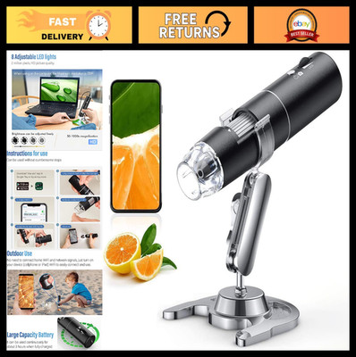 Wireless Digital Microscope 50X-1000X Magnification WiFi Portable Handheld HD US