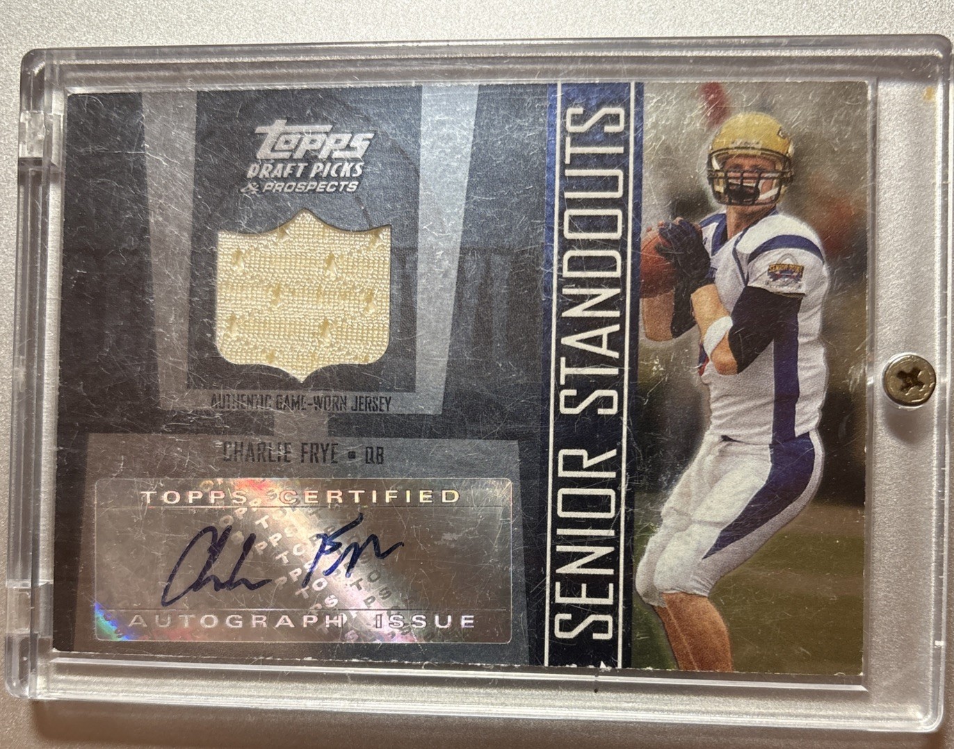Charlie Frye Topps Draft Picks & Prospects Senior Standout-Jersey #SSCF Base
