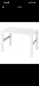 IKEA White Kids/Teens Desk Adjustable Height 37 3/4 x 22 7/8 x 28 3/8 in