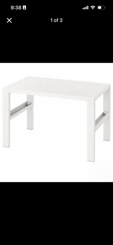 IKEA White Kids/Teens Desk Adjustable Height 37 3/4 x 22 7/8 x 28 3/8 in