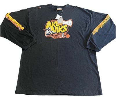 Vintage Akdmks Jeans Big  Paper Makers Long Sleeve Shirt Men's Large Black